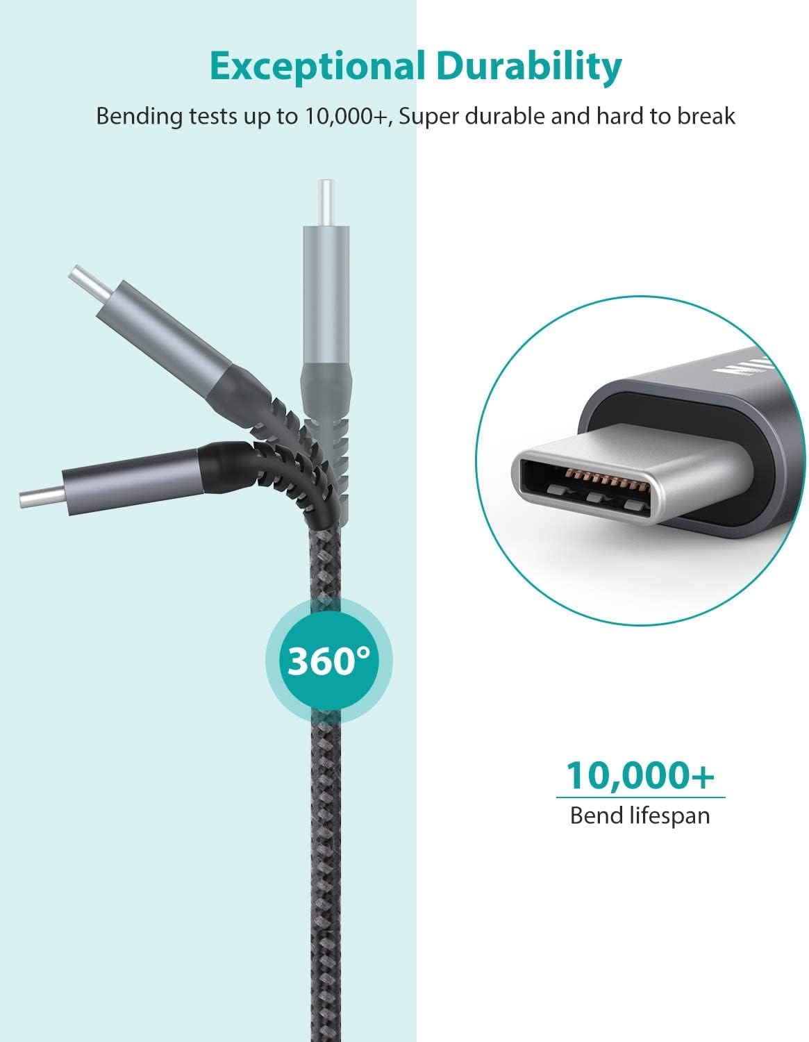 Адаптер-перехідник NIMASO USB C to USB 3.0 5Gbps 0.12м сірий - Зображення 6