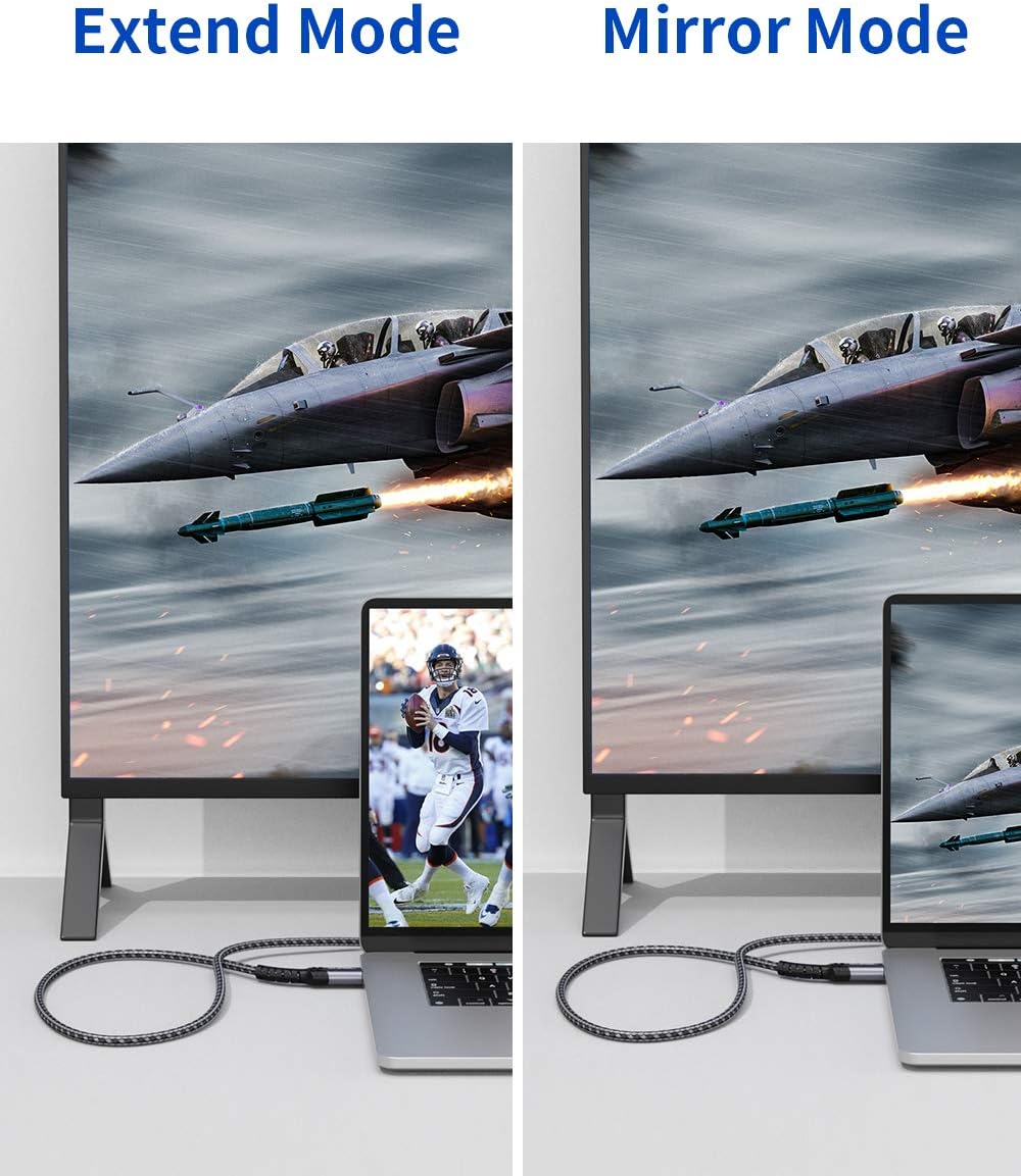 Кабель JSAUX 4K DisplayPort to HDMI 4K@30/2K@120Hz 3м сірий - Зображення 7