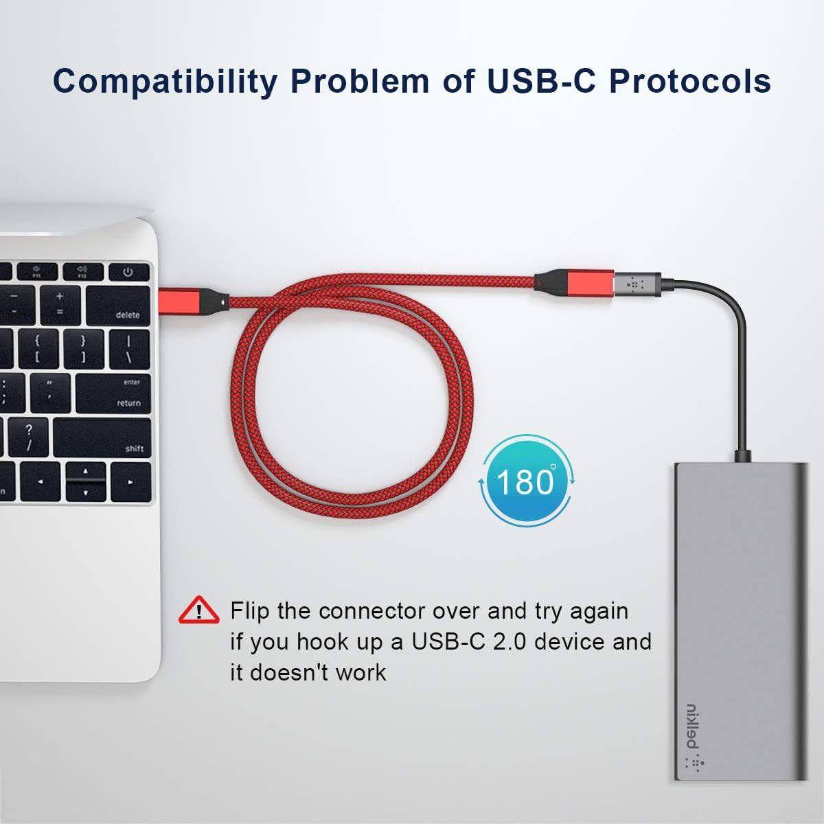 Кабель-подовжувач BASESAILOR Type-C to Type-C USB3.1 Gen2 10Gbps 100W 1м Red - Зображення 7
