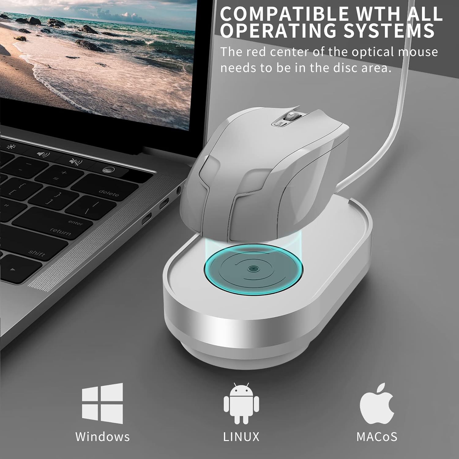 Вігглер клікер шейкер симулятор для миші ERGOPOLLO Mouse Mover Jiggler silver - Зображення 7