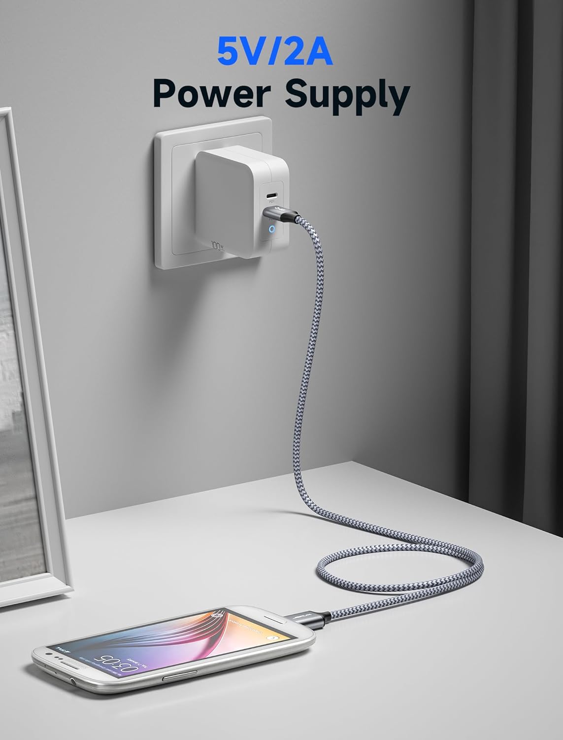 Кабель JSAUX USB 3.0 USB A Male to Micro B Male 2м grey - Зображення 4