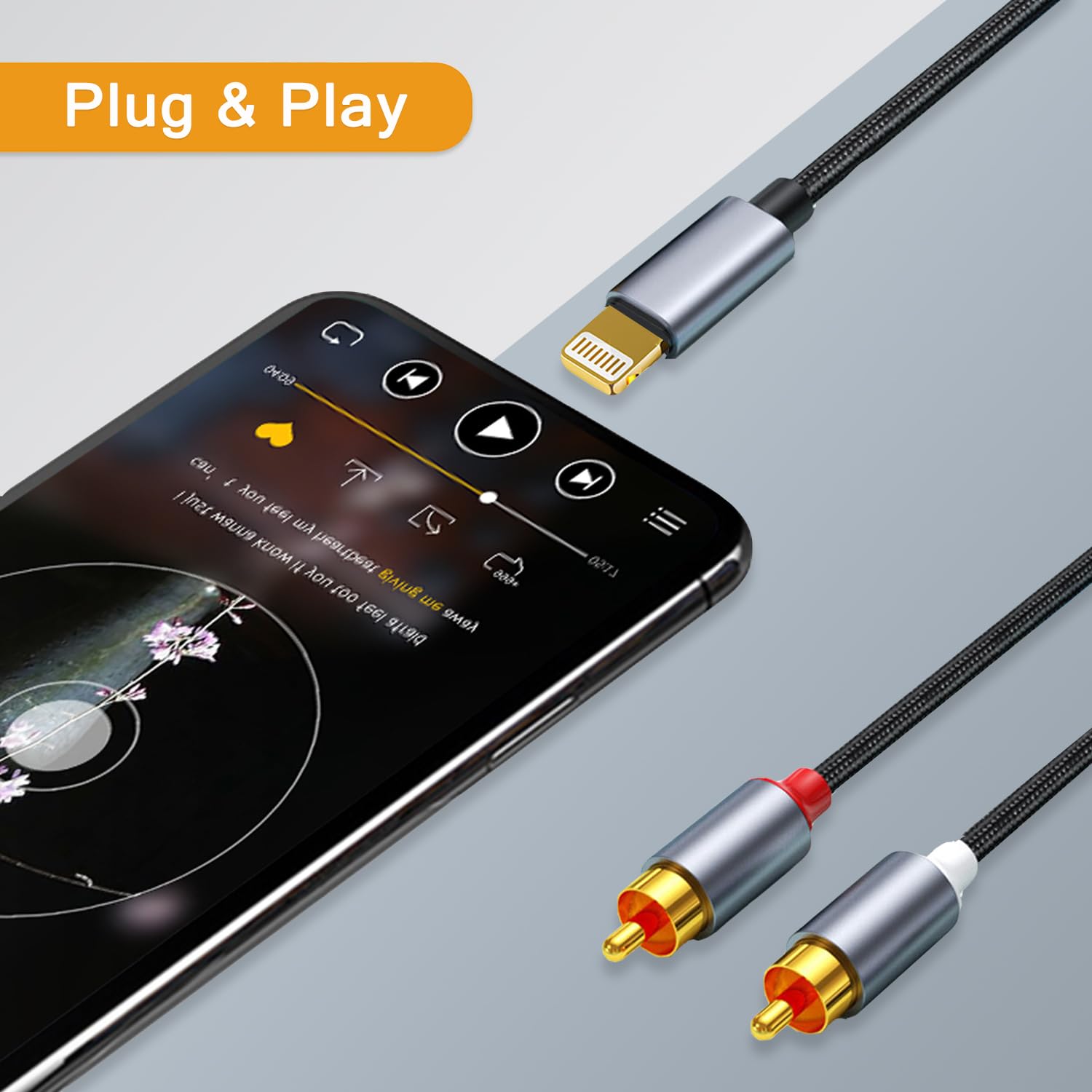 Кабель TIEDXIOY Lightning to RCA 1.2м - Зображення 7