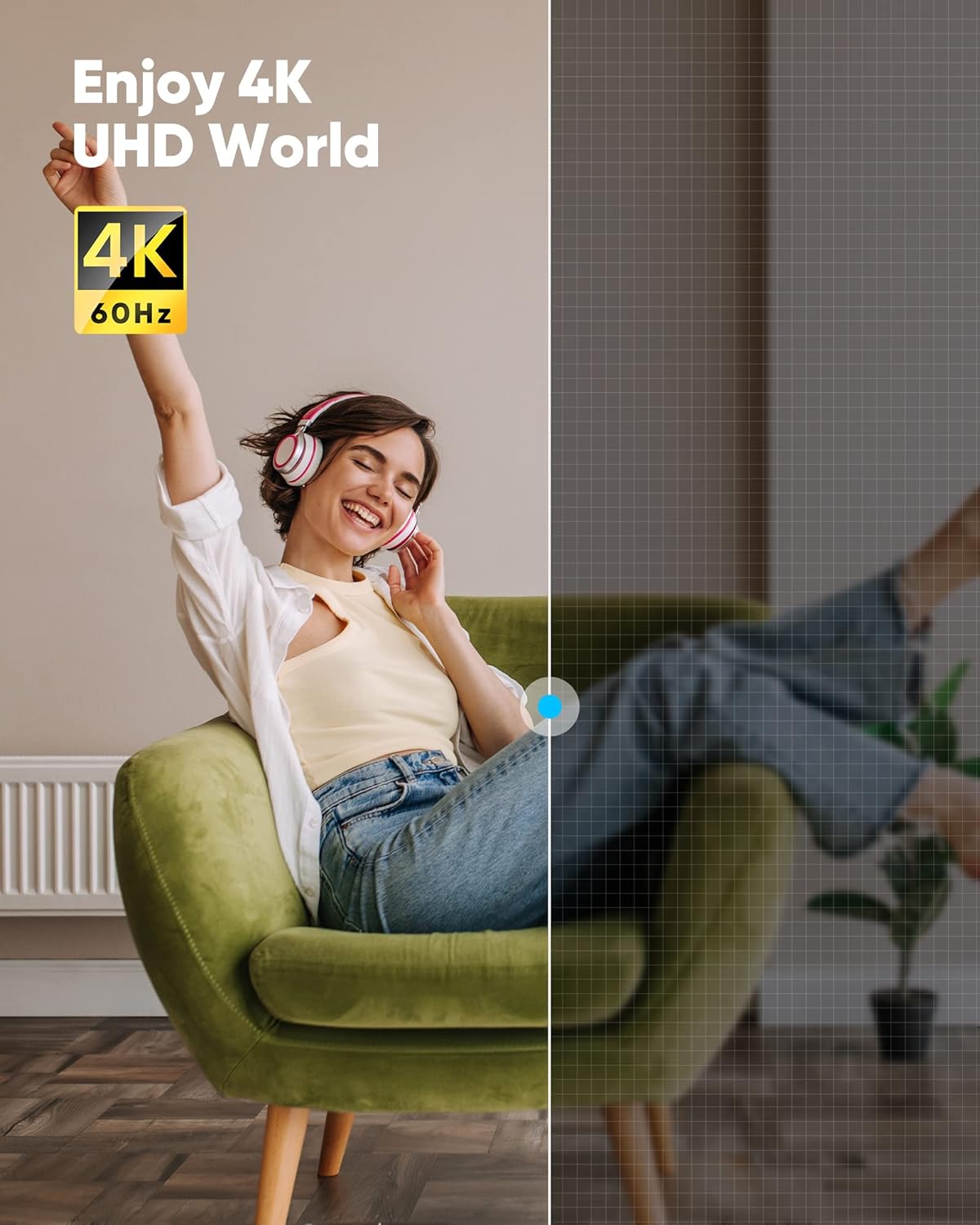 Кабель Highwings microHDMI to HDMI 2.0 4K@60Hz 3м сірий - Зображення 7