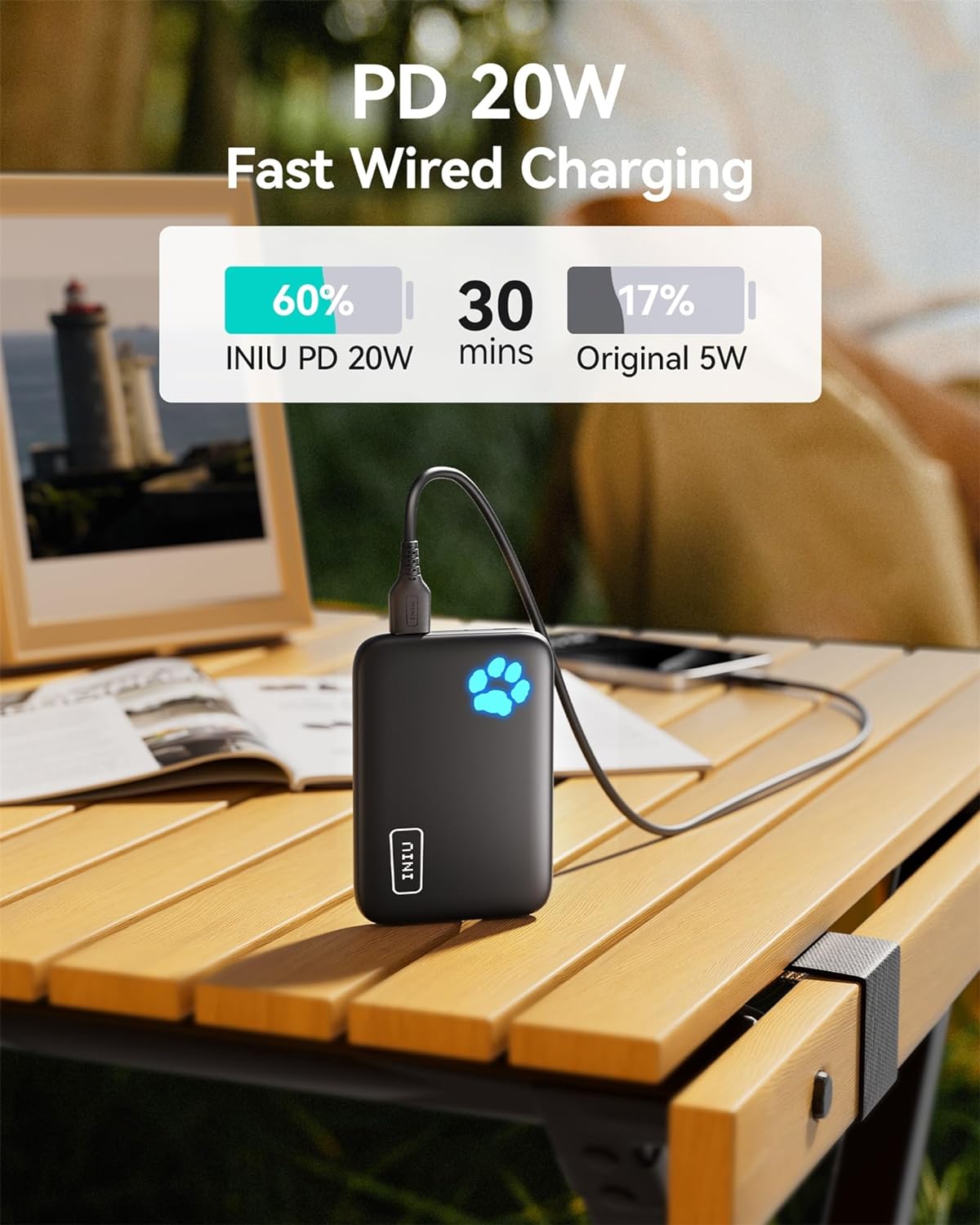 УМБ Powerbank INIU for Magsafe Portable Charger, 10000mAh 20W PD (BI-B43) - Зображення 7