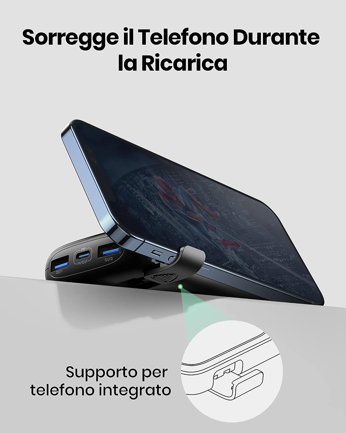 УМБ Powerbank INIU Portable Charger, Small 10000mAh 22.5W PD 3.0+QC 4.0 LED Display (BI-B61) - Зображення 8