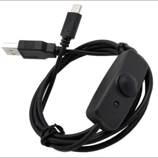 Кабель живлення з вимикачем Type A to Type-C 2А 1.2м чорний