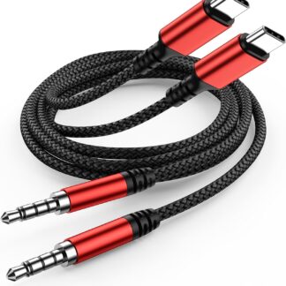 Адаптер Highwings USB Type C на Male 3.5мм 1м red