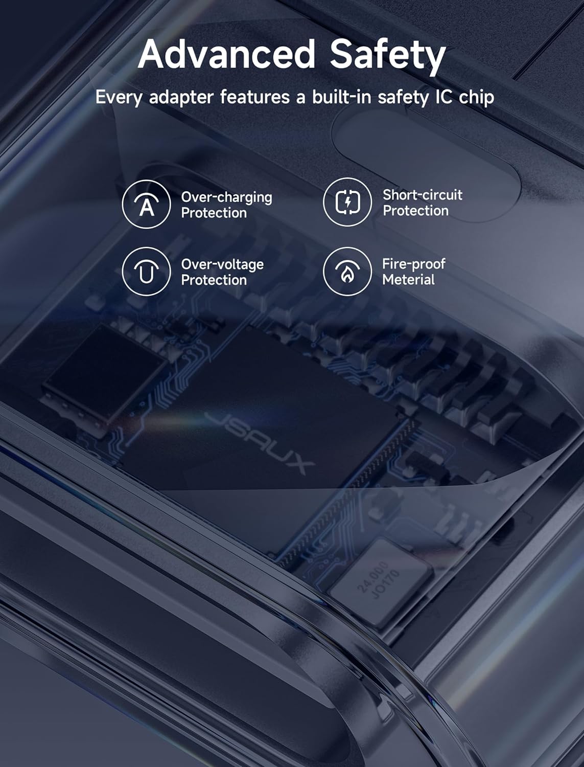 Адаптер-перехідник JSAUX Type-C to USB 2.0 480Mbps 3.1A Crystal - Зображення 6