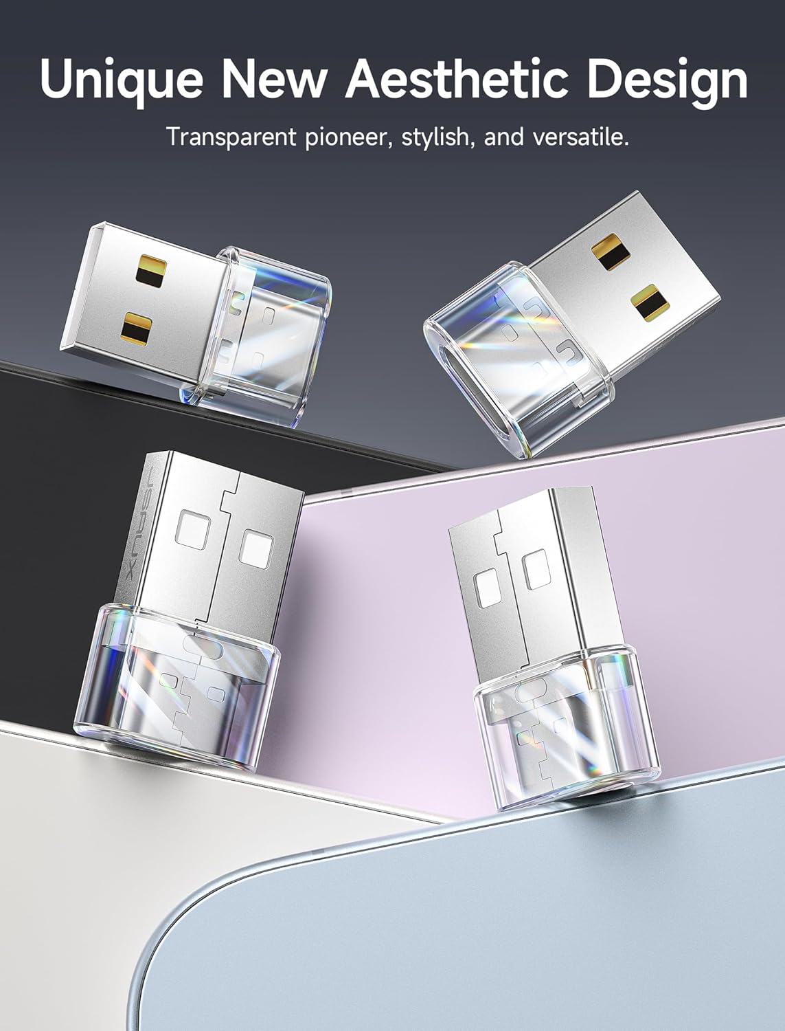 Адаптер-перехідник JSAUX Type-C to USB 2.0 480Mbps 3.1A Crystal - Зображення 7