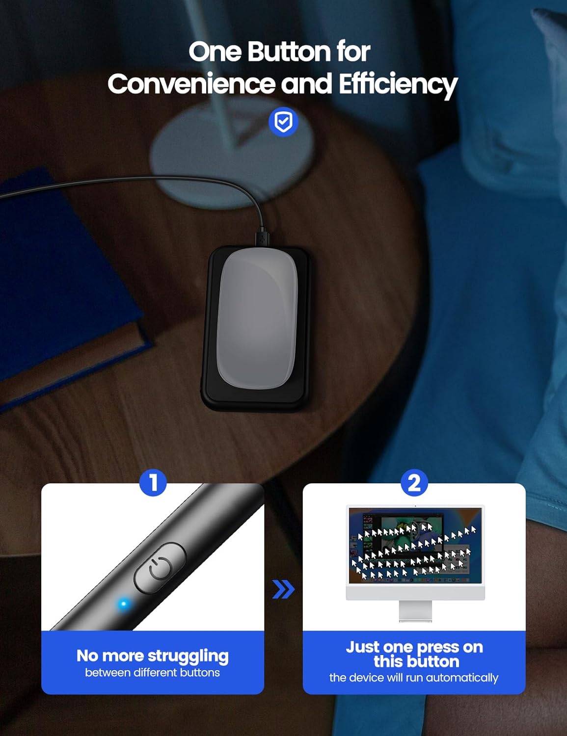 Вігглер шейкер симулятор для миші EAXBUX чорний - Зображення 4