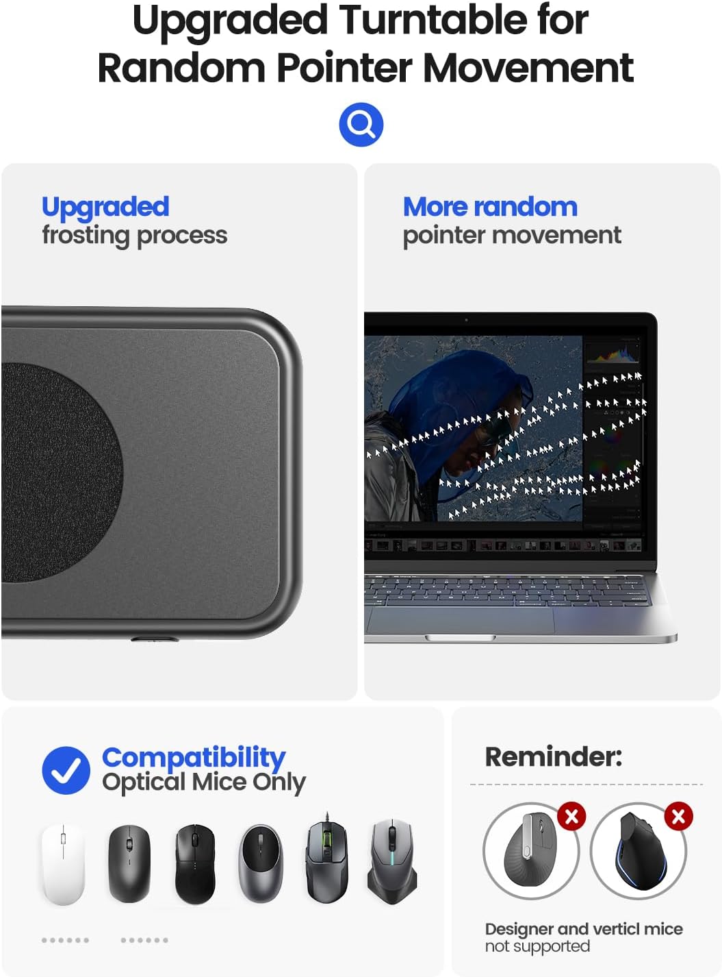 Вігглер шейкер симулятор для миші EAXBUX чорний - Зображення 5