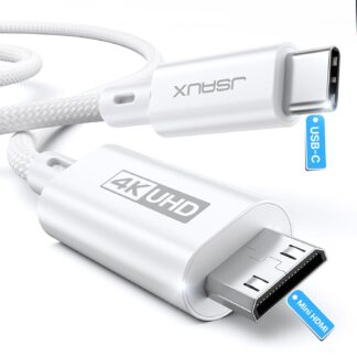 Кабель JSAUX Type-C to mini HDMI 4K@30Hz/2K@60Hz/1080P 0.9м білий