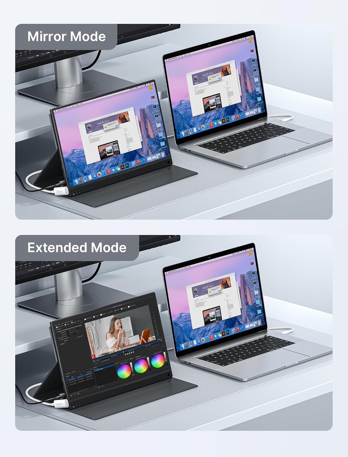 Кабель JSAUX Type-C to mini HDMI Right Angle 4K@30Hz/2K@60Hz/1080P (Short Side Toward Screen) 0.9м білий - Зображення 4