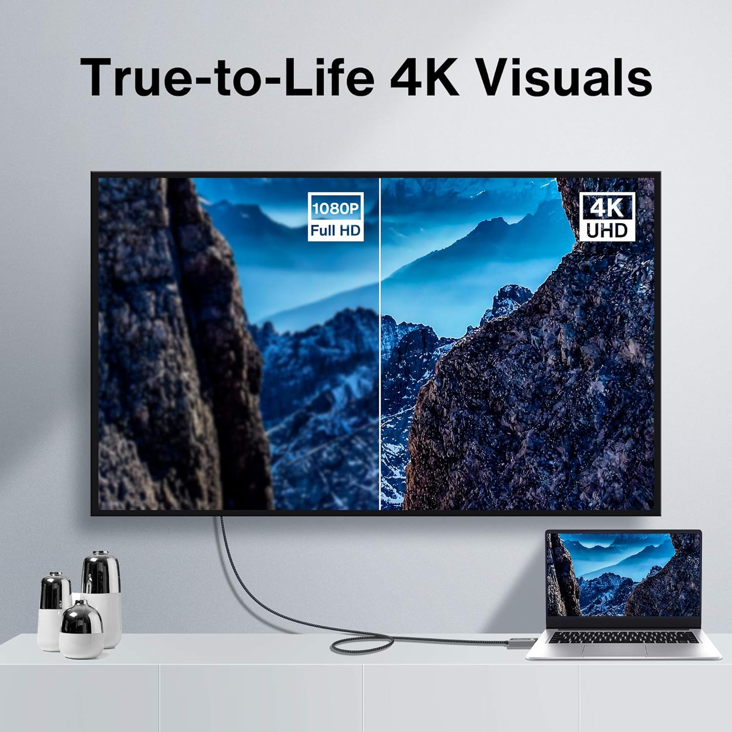 Кабель IVANKY miniDisplayPort to DisplayPort 4K@60Hz 2м - Зображення 4