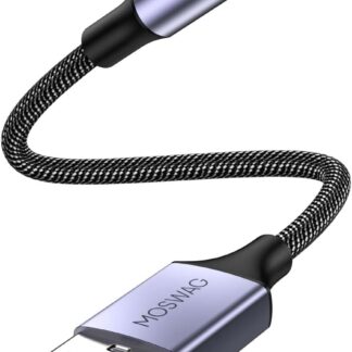 Кабель MOSWAG USB to AUX 0.2м black-lilac