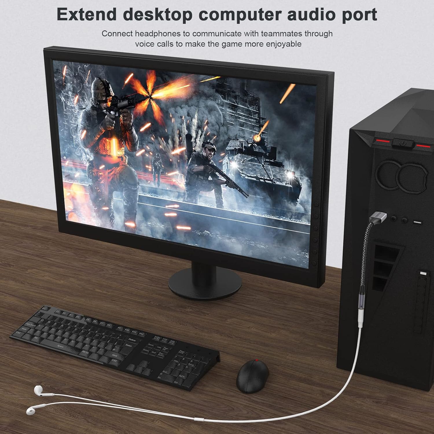 Кабель MOSWAG USB to AUX 0.2м black-lilac - Зображення 3