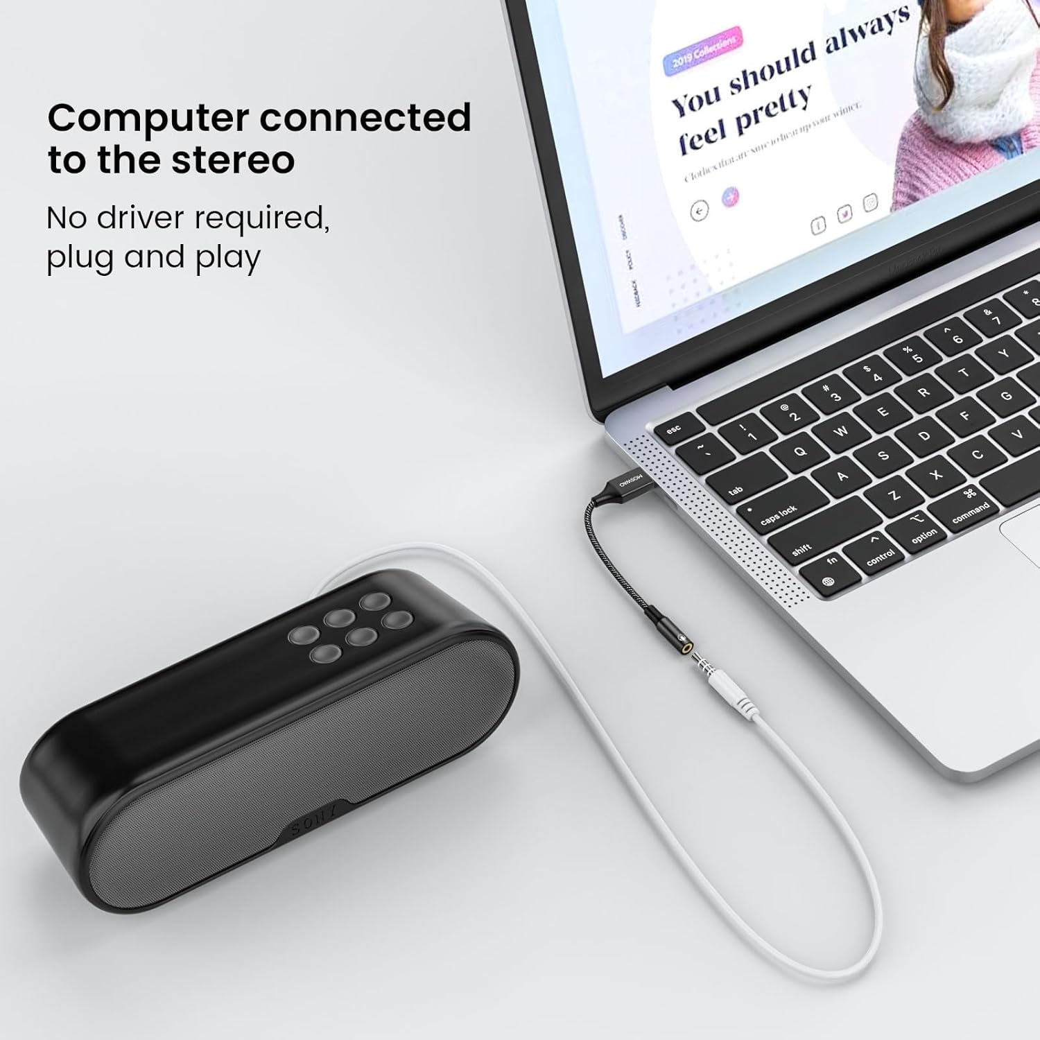 Кабель MOSWAG USB to AUX 0.2м black - Зображення 5