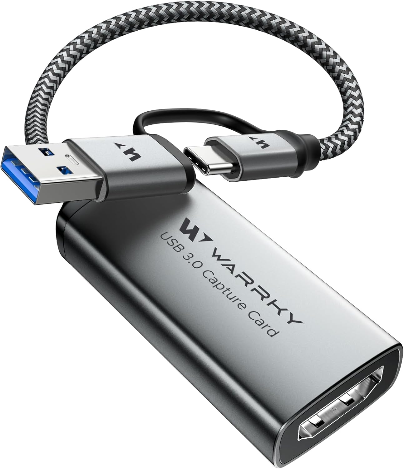 Карта відеозахоплення Warrky Video Capture Card, 4K HDMI для USB A/Type-C 1080P 60FPS