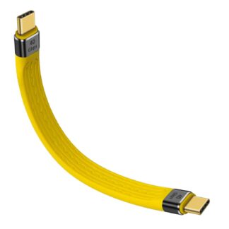Кабель Duttek USB-C FPC Cable USB4, 100W, 8K4K Video, 40Gbps, 0.13м, yellow