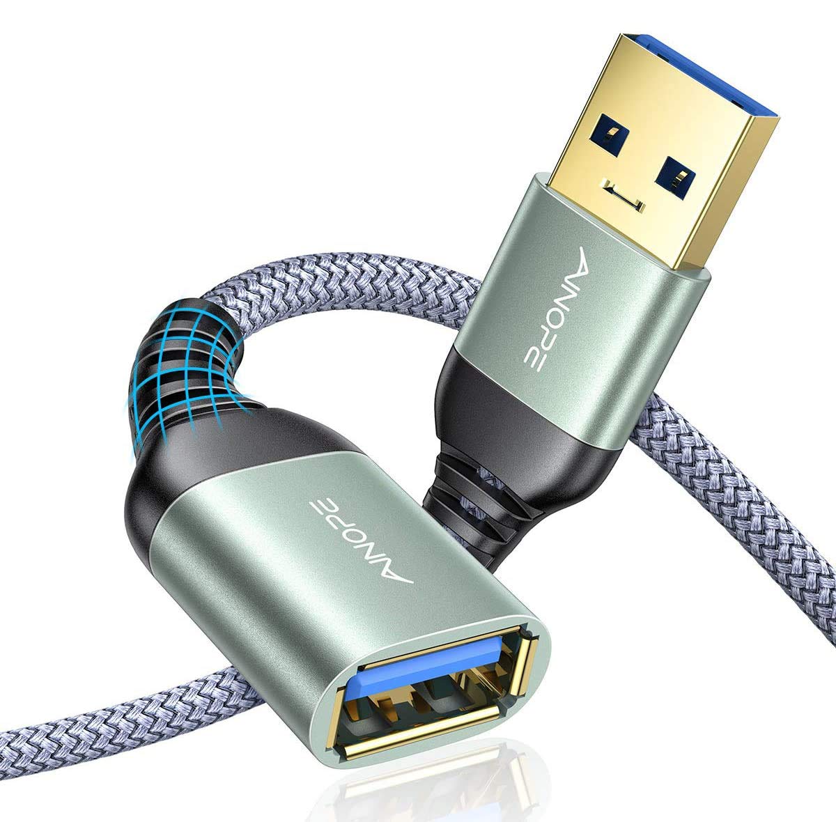 Кабель-подовжувач AINOPE USB3.0, 2м, grey