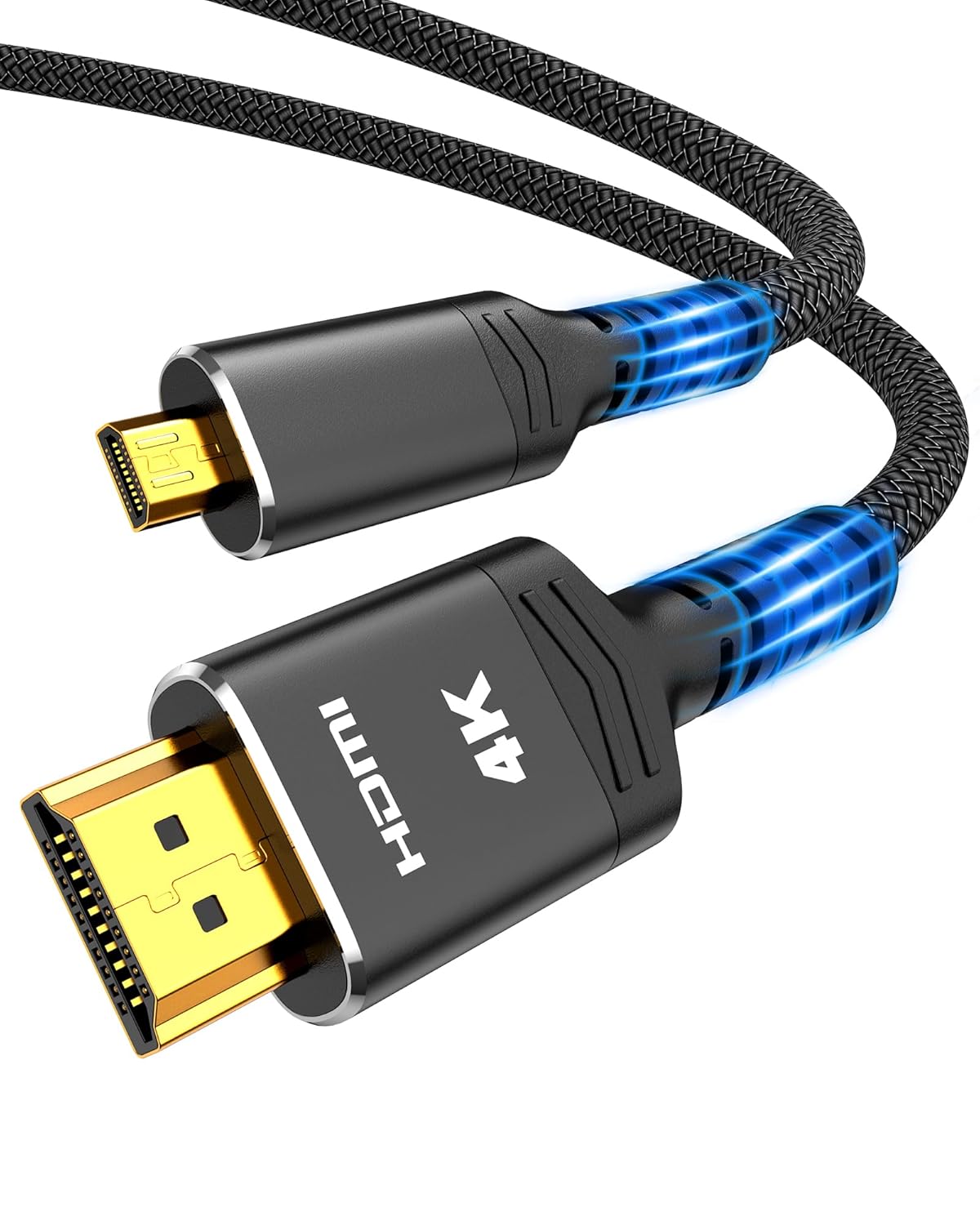 Кабель Highwings microHDMI to HDMI 2.0 4K@60Hz 1м чорний