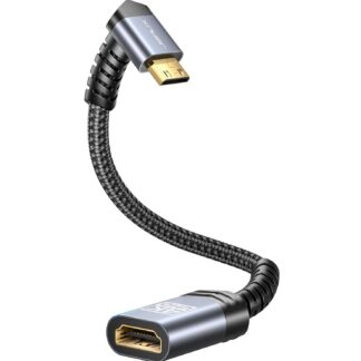 Адаптер Jsaux miniHDMI to HDMI 2.0 4K@60Hz 18Gbps 90 Degree Up Angle 0.2м