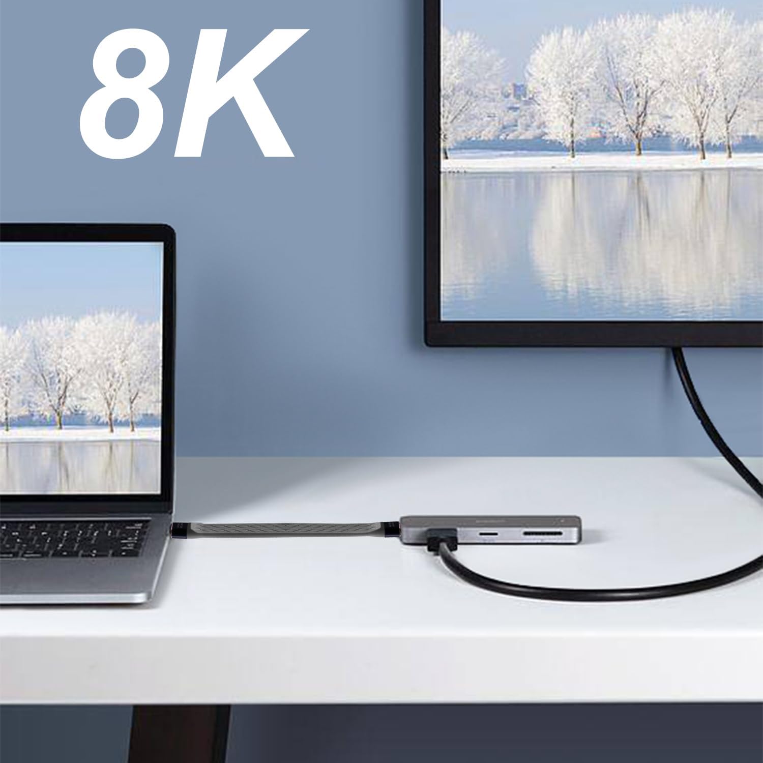 Кабель YoungSelly (APEXSUN) USB-C FPC Cable USB4, 240W, 8K/4K Video, 40Gbps, 0.13м - Зображення 6