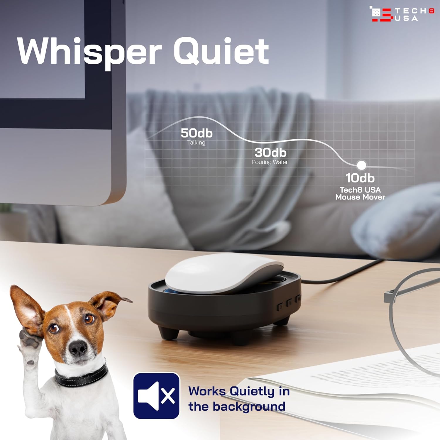 Віглер шейкер симулятор для миші TECH8 USA Undetectable Mouse Mover, Mouse Jiggler "IndiGold" - Зображення 6