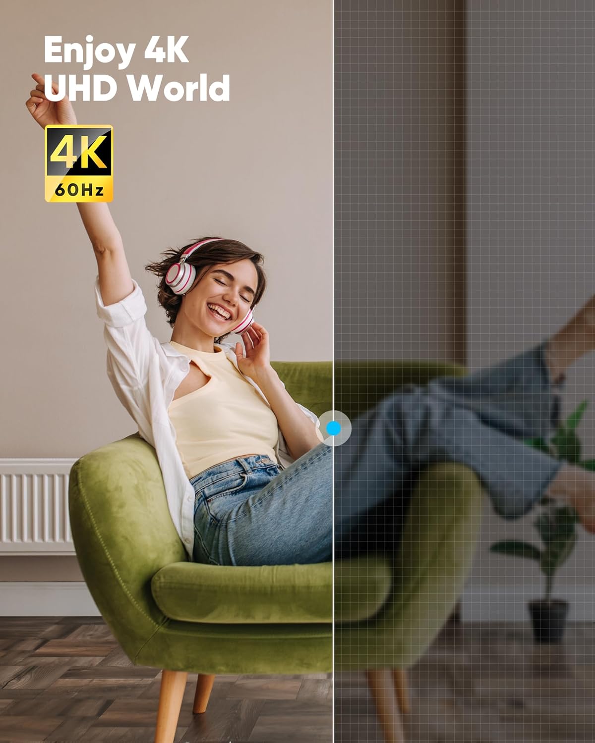 Кабель Highwings microHDMI to HDMI 2.0 4K@60Hz 1м чорний - Зображення 7