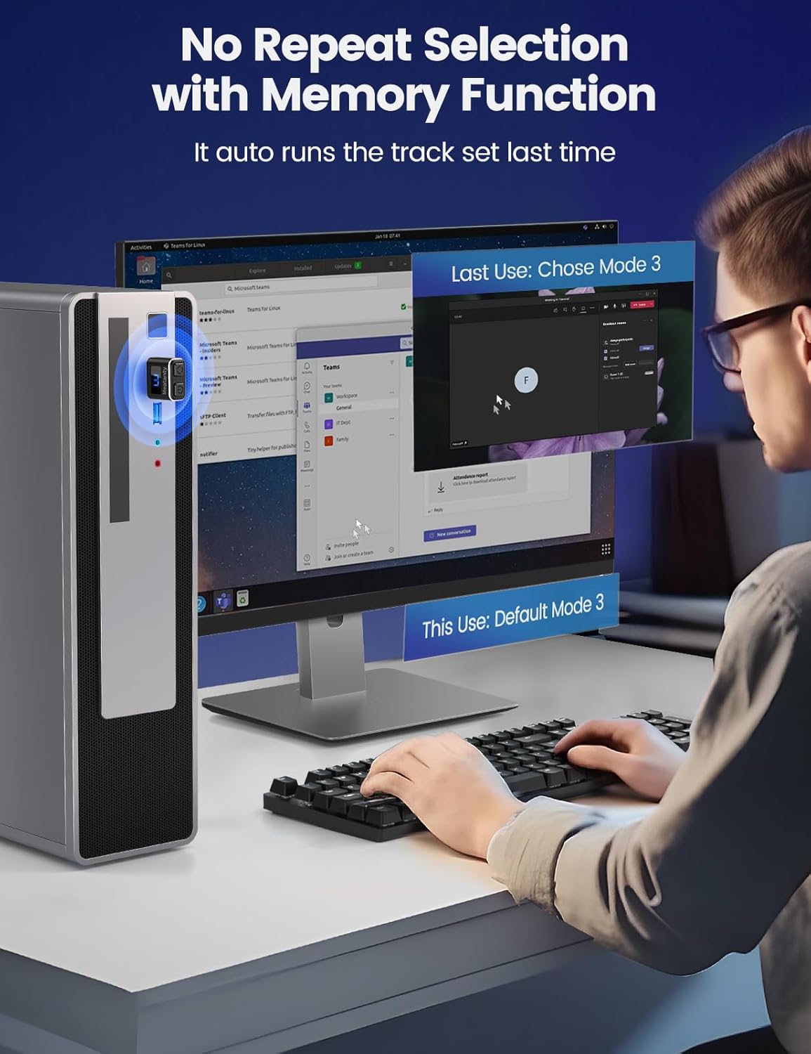 Вігглер шейкер симулятор для миші Meatanty Mouse Mover Jiggler Metal Mini 2-buttons black (Type-C) - Зображення 5