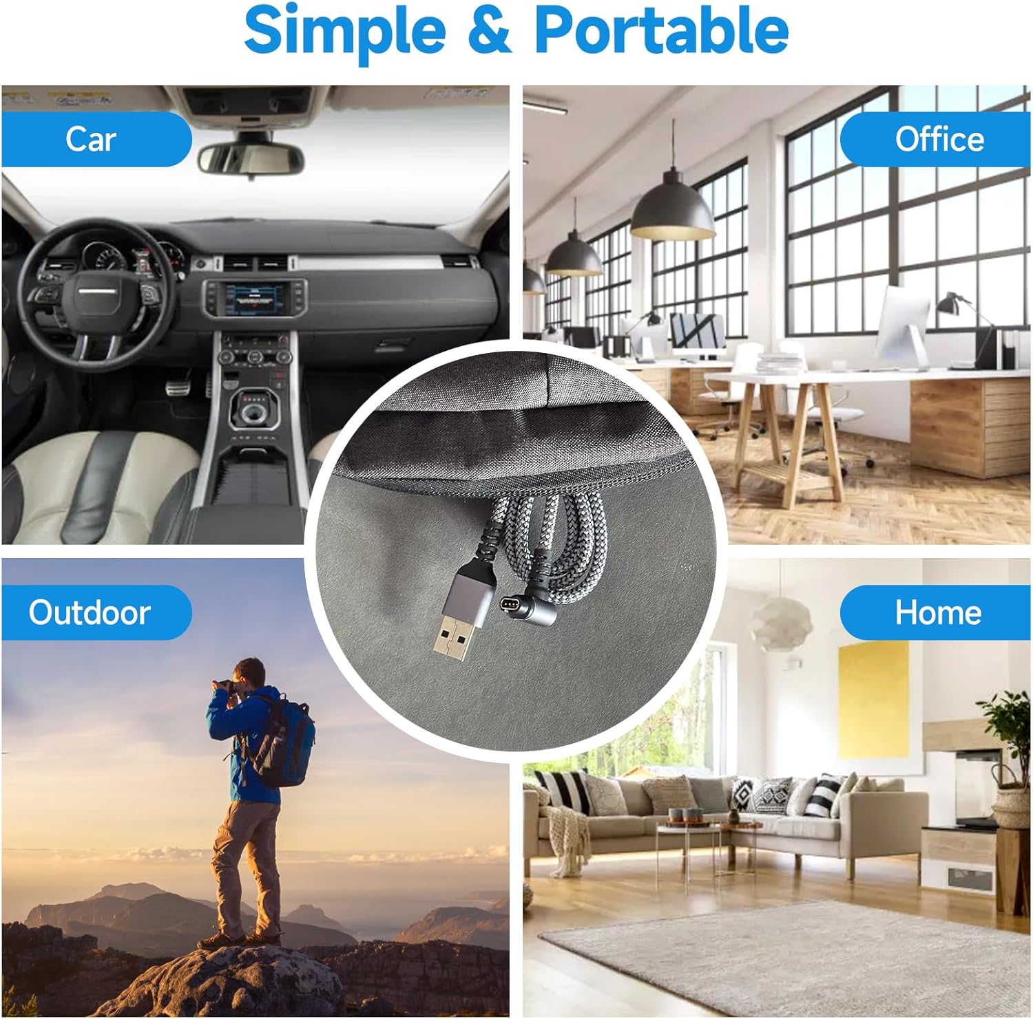 Кабель заряджання Sweguard для Garmin Watch Right Angle 1.2м, сірий - Зображення 6