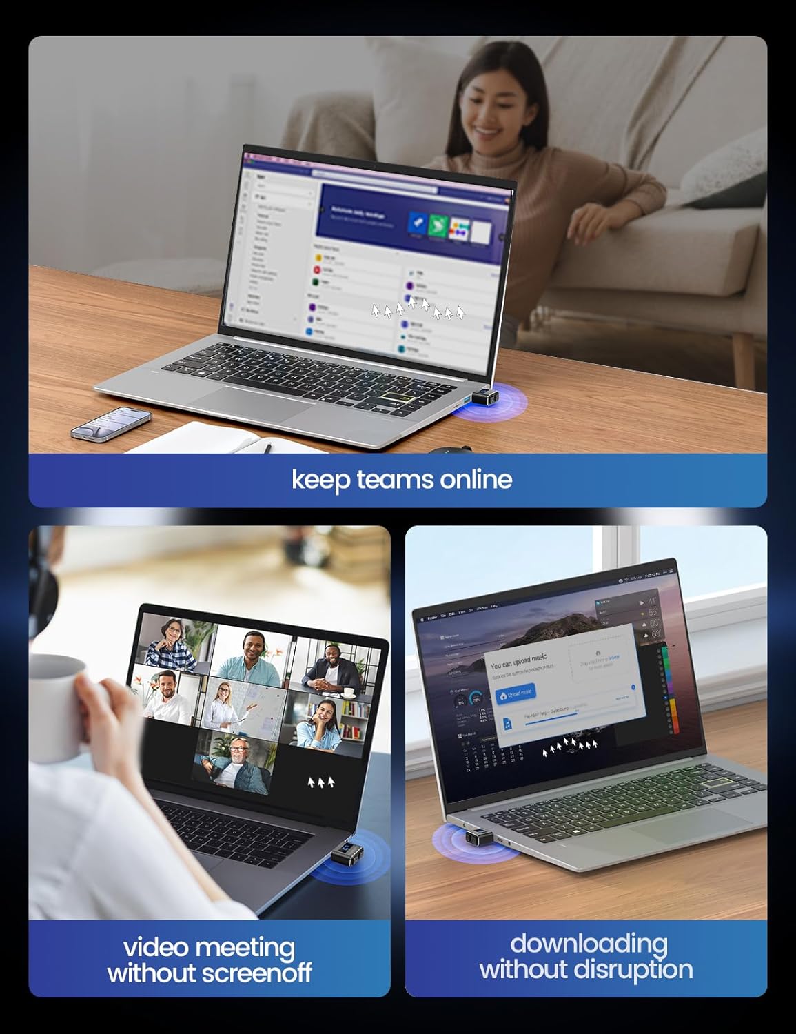 Вігглер шейкер симулятор для миші Meatanty Mouse Mover Jiggler Metal Mini 2-buttons black (Type-C) - Зображення 7