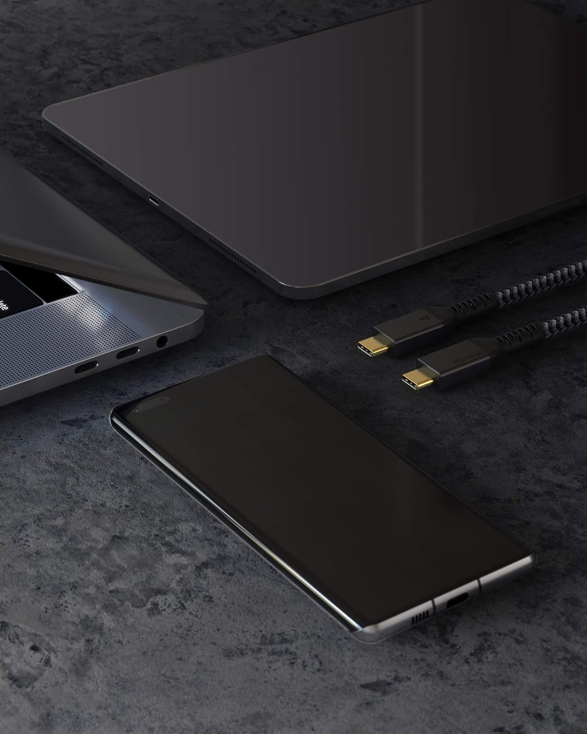 Кабель Maxonar Type-C to Type-C Thunderbolt 4/USB4 8K@60Hz, 240W, 40Gbps, 1м Black - Зображення 7