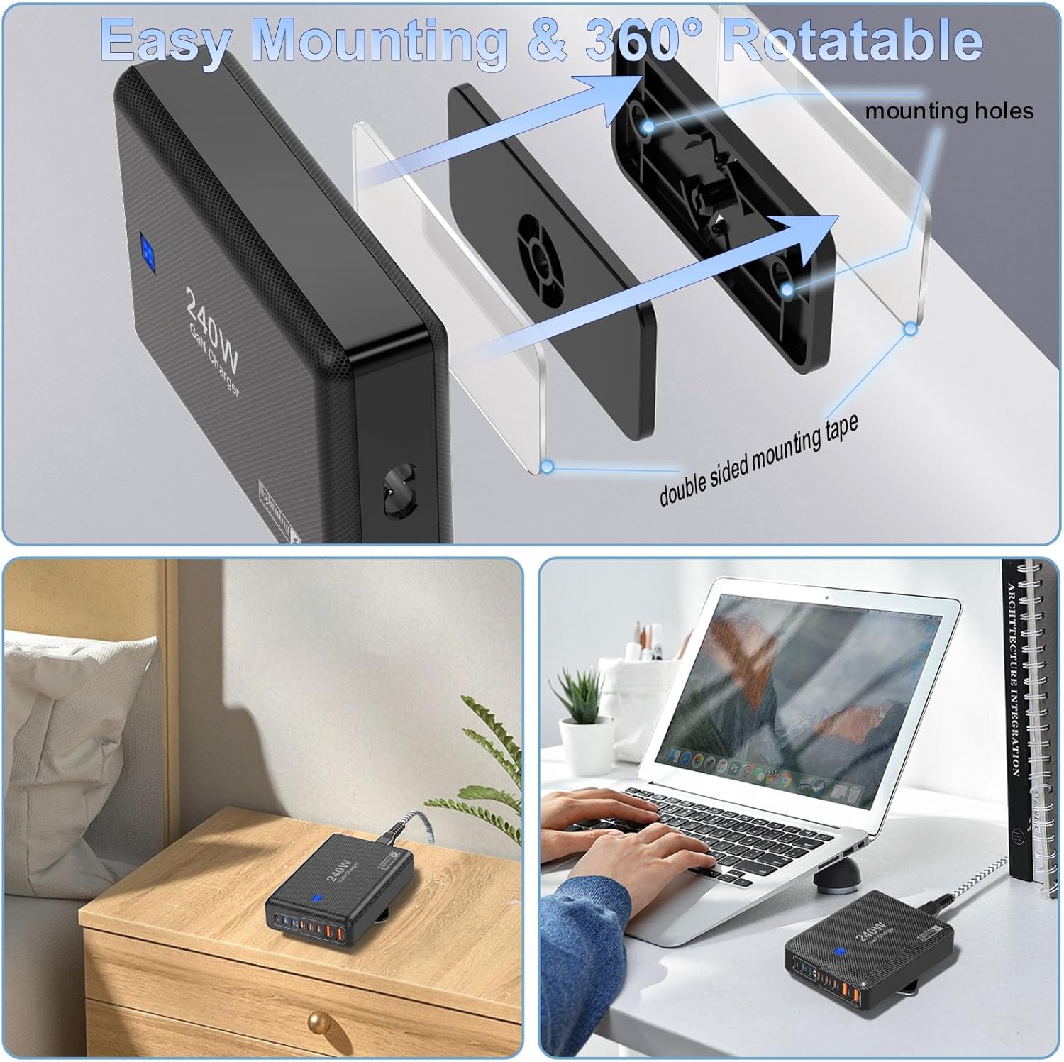 Зарядний пристрій Lightning Ofertas Charger 8 Ports GaN 240W (ZETX210W01A) - Зображення 7