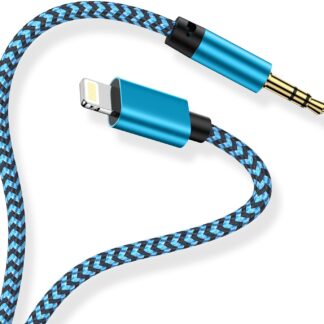 Кабель Haoano Lightning to 3.5mm iPhone Aux, [Apple Mfi Certified] 1 m Blue