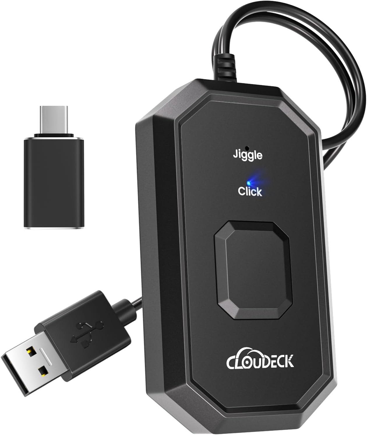 Вігглер клікер шейкер симулятор для миші Cloudeck, USB-A/C, Black