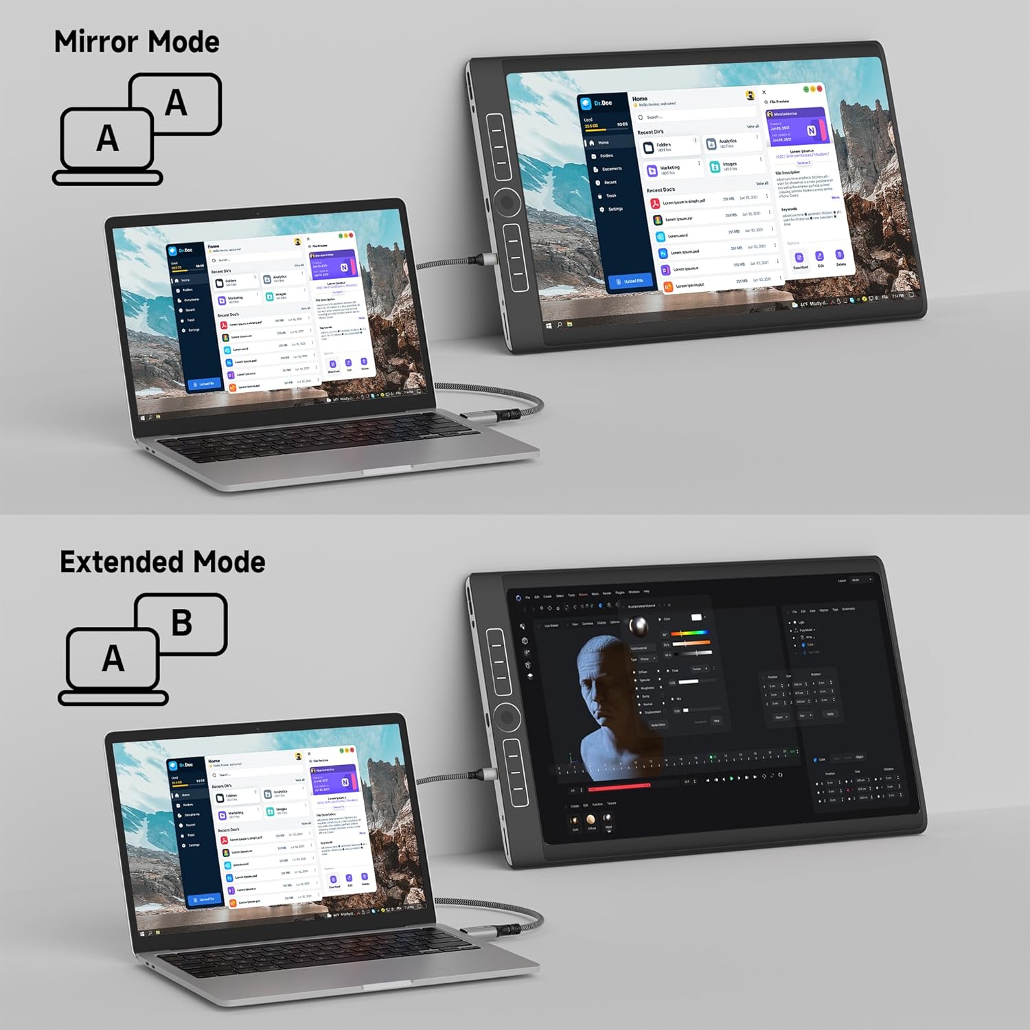 Кабель Conable DisplayPort to Mini HDMI, 4K@60Hz, 2K@120Hz, 1080P@120Hz, 3м, grey - Зображення 4