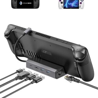 Док-станція JSAUX для Steam Deck/ROG Ally/Legion Go Dock, 5-в-1 HDMI 4K@60Hz, 100Mbps Ethernet, USB-A та 100 Вт USB-C