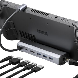 Док-станція JSAUX для Steam Deck/ROG Ally/Legion Go Dock, 6-в-1 HDMI 4K@60Hz, Gigabit Ethernet, USB-A та 100 Вт USB-C