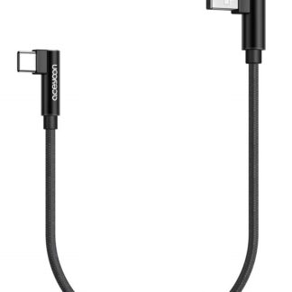 Кабель aceyoon Type A to Type-C USB2.0, 2.4A, 0.2м Right Angle чорний