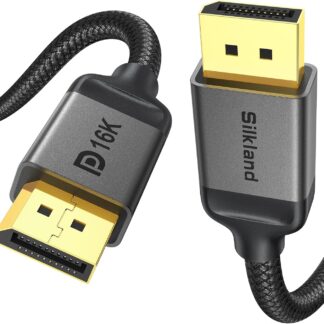 Кабель Silkland Displayport v2.1 16K@60Hz, 8K@120Hz, 4K@240Hz 40Gbps 2м чорний