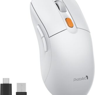 Миша ProtoArc EM15 Wireless Type A/C аккумуляторна, з функцією вігглер шейкер симулятор руху, біла