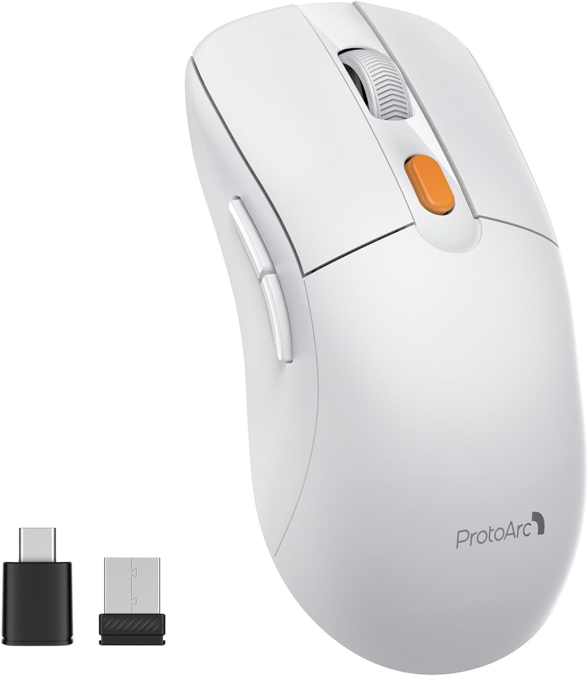 Миша ProtoArc EM15 Wireless Type A/C аккумуляторна, з функцією вігглер шейкер симулятор руху, біла