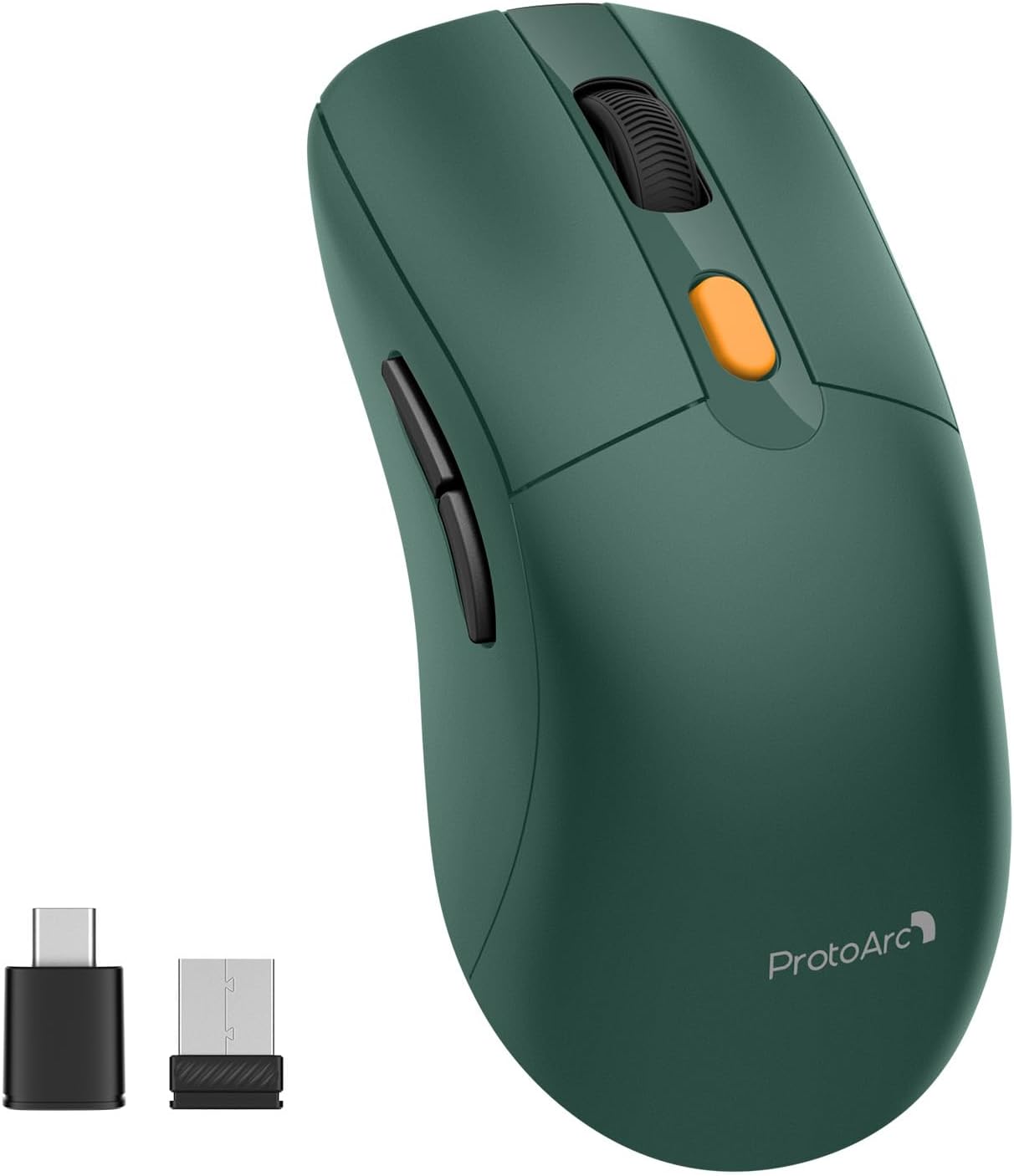 Миша ProtoArc EM15 Wireless Type A/C аккумуляторна, з функцією вігглер шейкер симулятор руху, зелена