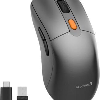 Миша ProtoArc EM15 Wireless Type A/C аккумуляторна, з функцією вігглер шейкер симулятор руху, сіра
