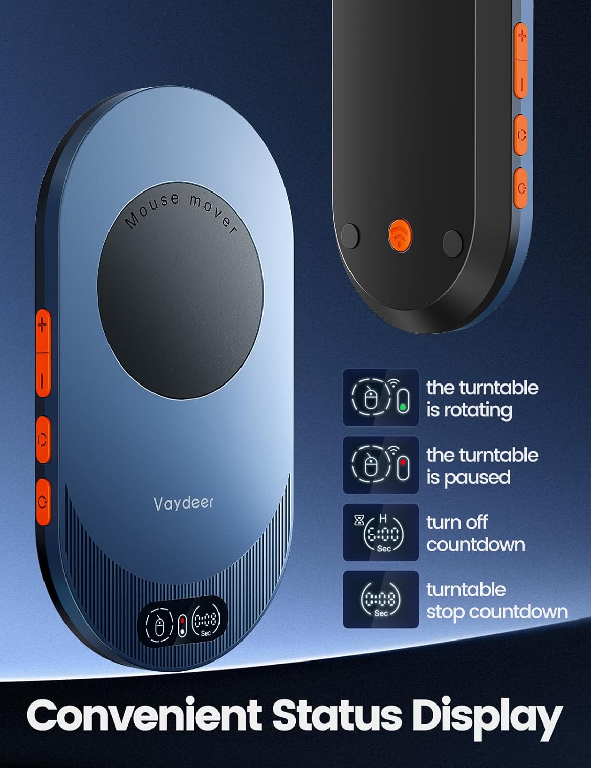 Вігглер шейкер симулятор для миші Vaydeer Air 3 Ultra Mouse Jiggler, Timer, Dark Blue (FM209BE) - Зображення 4
