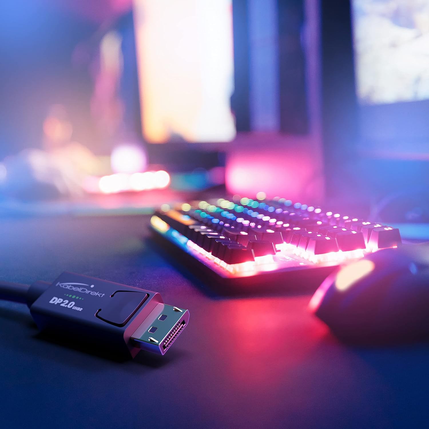 Кабель KabelDirekt Displayport v2.0, 8K@60Hz, 4K@144Hz, 2K@360Hz, 0.9м чорний - Зображення 6