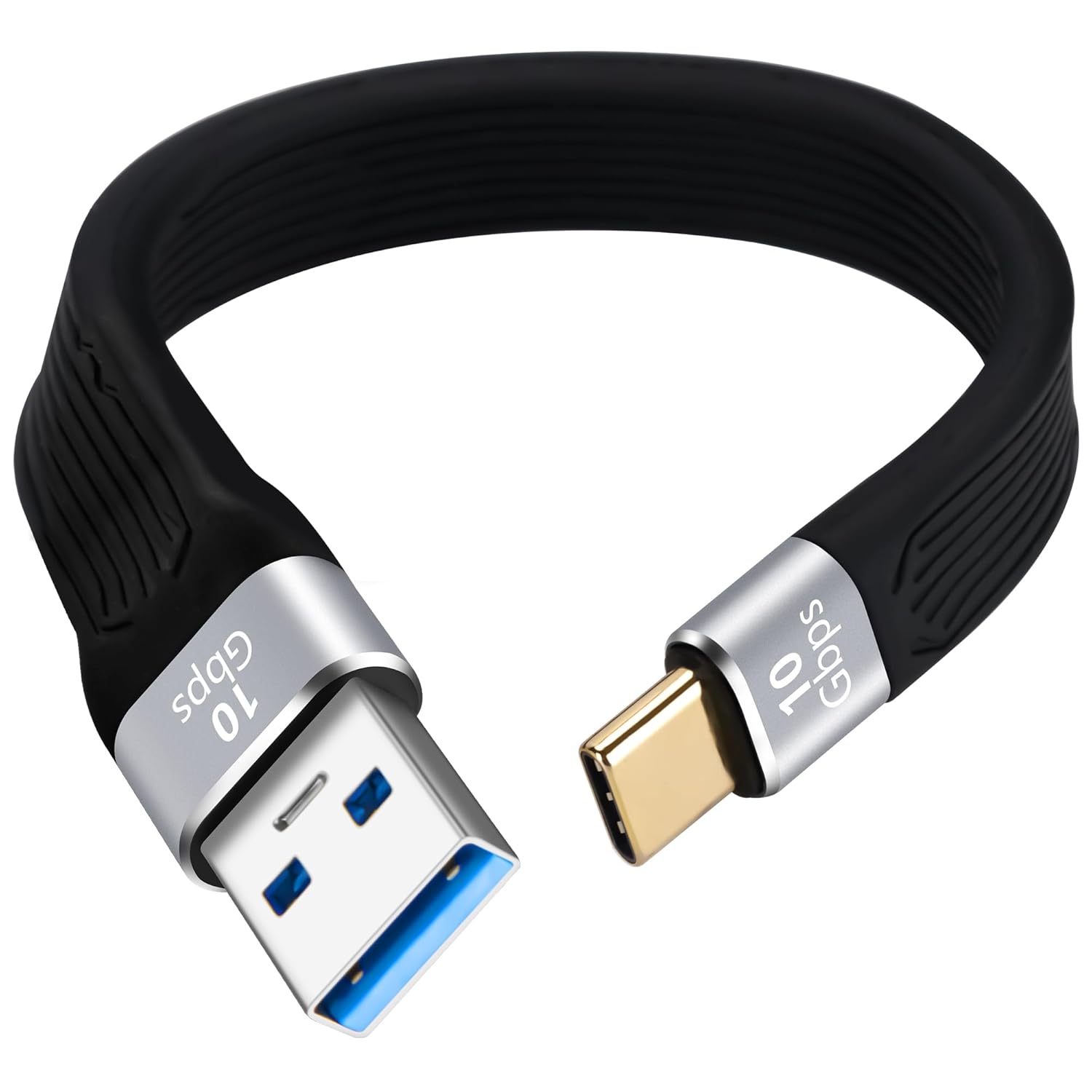 Кабель Purcopper USB A to USB-C 15Вт, USB 3.1, 10Gbps, 0.12м, black