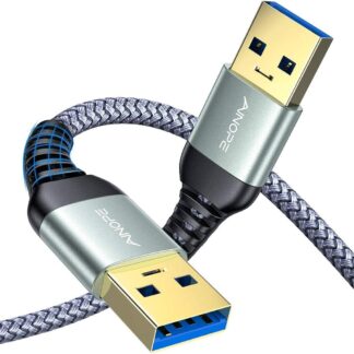 Кабель AINOPE USB A to USB A, USB 3.0 AM/AM, 5Gbps, 0.5м, grey