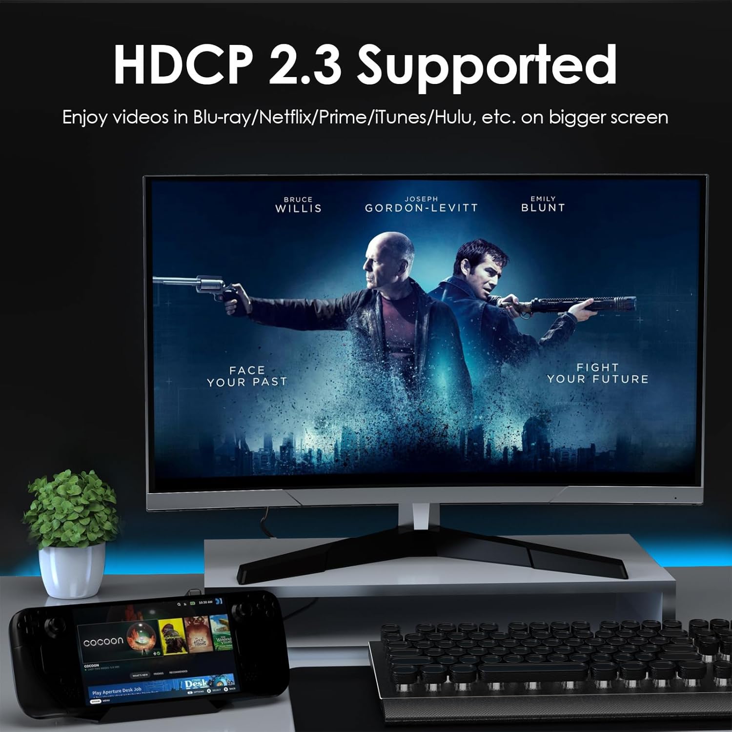 Док-станція WAVLINK для Steam Deck/ROG Ally/Legion Go Dock, 6-в-1 HDMI 4K@144Hz, Gigabit Ethernet, USB-A та 100 Вт USB-C - Зображення 7